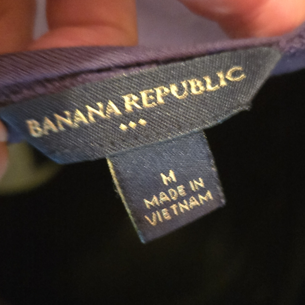 Banana Republic Deep Blue/purple Short Sleeve Ruffle Tee SzM - Picture 6 of 6